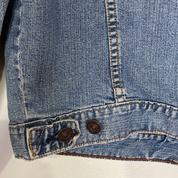 VINTAGE Levi Strauss Signature Misses Size M (8-10) Blue Trucker Jean Jacket - Picture 8 of 12